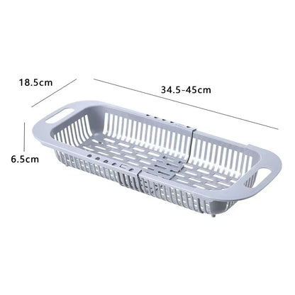 Drain Basket Bowl Rack Kitchen for Fruit Basin Storage Rack Sink Retractable Sink Storage Rack