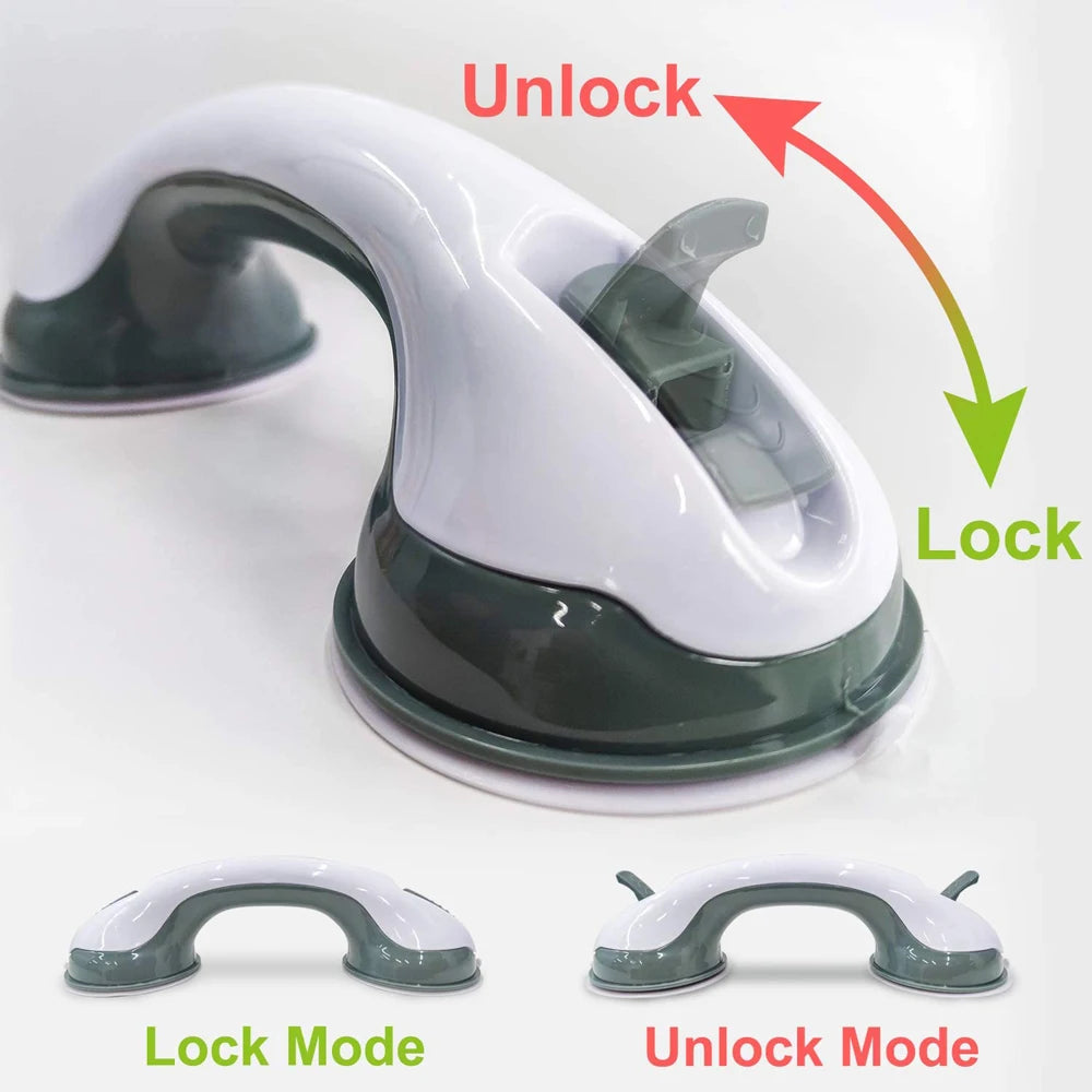 Shower Safety Handle Anti Slip Support Bathroom Safe Grab Bar Handle With Suction Cup Handrail