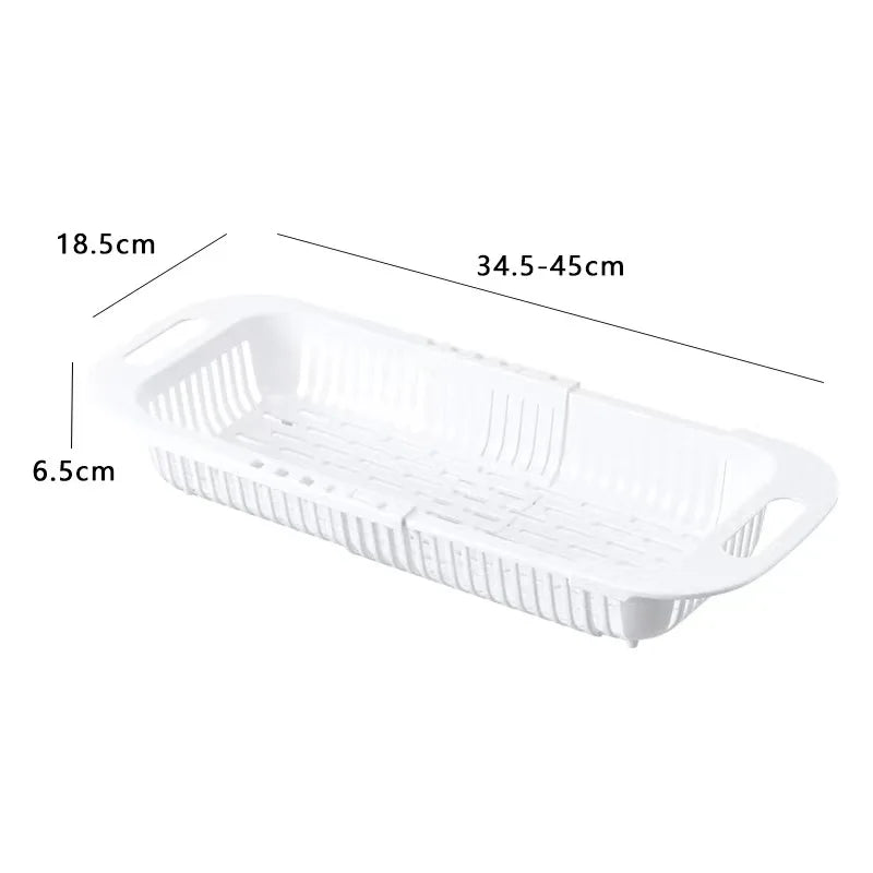 Drain Basket Bowl Rack Kitchen for Fruit Basin Storage Rack Sink Retractable Sink Storage Rack