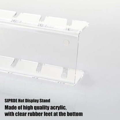 Durable 7-Hole Clear Acrylic Baseball Cap Display Rack - Perfect for Home Storage and Stylish Organization