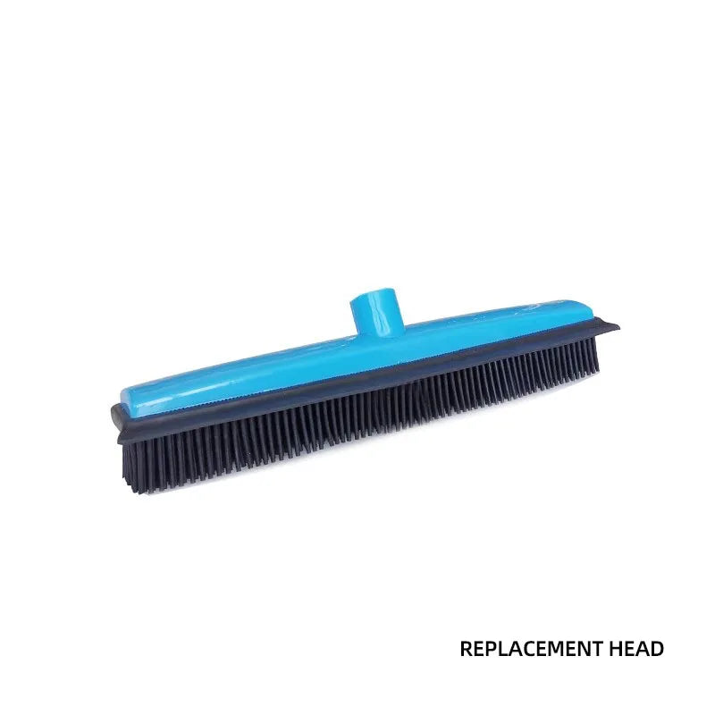 Rubber Broom Pet Hair Lint With Removal Piece Telescopic Bristles Magic Clean Sweeper Squeegee Scratch Bristle Long Push Broom Soft