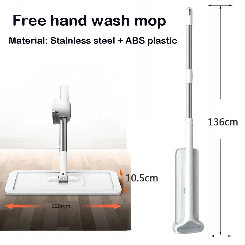 Mop Magic Flat Hands-Free Washing Lazy Mops for House Floor Cleaning Household Cleaning Tools with Replaced Pads