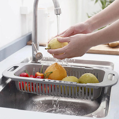 Drain Basket Bowl Rack Kitchen for Fruit Basin Storage Rack Sink Retractable Sink Storage Rack