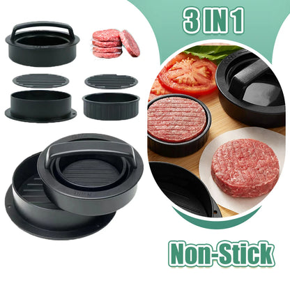 Hamburger Meat Press Maker Perfect Round Shape Non-Stick Stuffed Burger Patties Beef Grill Pie Press Mould Maker Kitchen Accessories