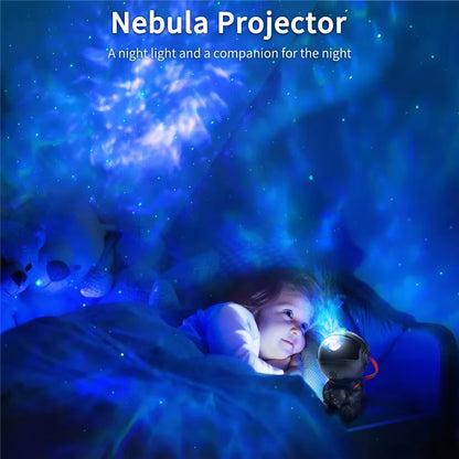 Enchanting Galaxy Projector Night Light - Astronaut Design for Magical Bedroom Decor & Perfect Gift for Kids