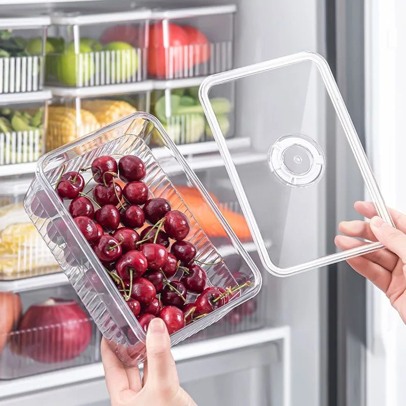 Fridge Organizer Food Storage Containers Fresh Vegetable Fruit Baskets Refrigerator Storage Box Kitchen Organizer