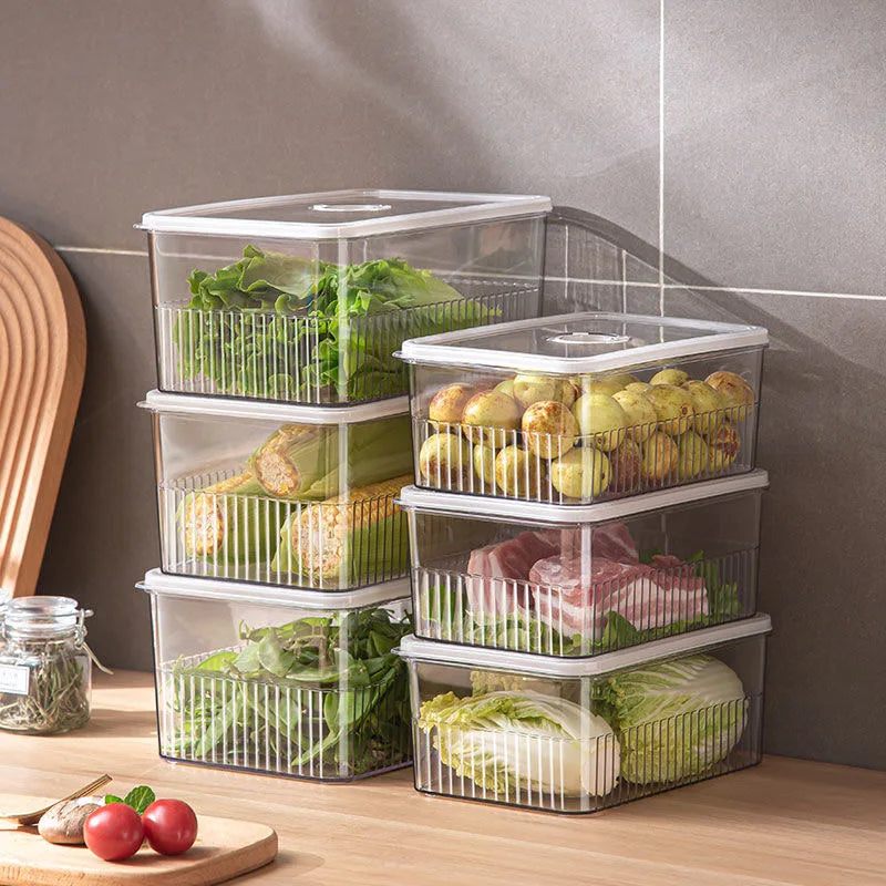 Fridge Organizer Food Storage Containers Fresh Vegetable Fruit Baskets Refrigerator Storage Box Kitchen Organizer