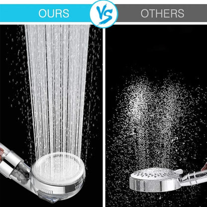 3 Functions High Pressure SPA Shower Head Water Saving Handheld Rainfall Bathroom Accessories Anion Filter Shower