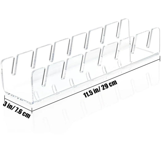 Durable 7-Hole Clear Acrylic Baseball Cap Display Rack - Perfect for Home Storage and Stylish Organization