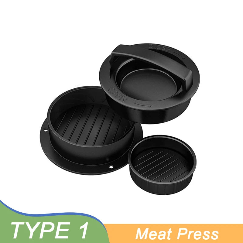 Hamburger Meat Press Maker Perfect Round Shape Non-Stick Stuffed Burger Patties Beef Grill Pie Press Mould Maker Kitchen Accessories