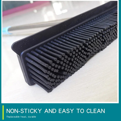 Rubber Broom Pet Hair Lint With Removal Piece Telescopic Bristles Magic Clean Sweeper Squeegee Scratch Bristle Long Push Broom Soft