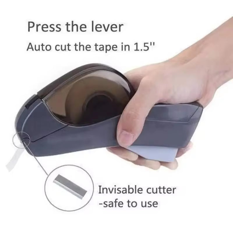 1Pcs Automatic Tape Dispenser Hand-Held One Press Cutter for Gift Wrapping Scrap Booking Book Cover